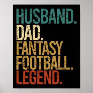 Póster Esposo Papá Leyenda de Fútbol Fantasía Divertido H