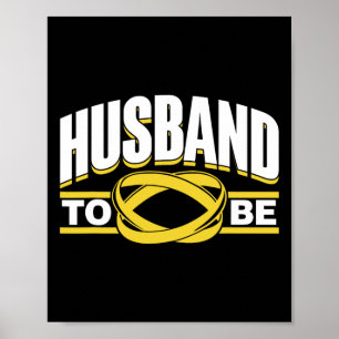 Póster Esposo Para Ser Fiesta Del Equipo De Novia Groom B
