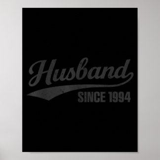 Póster Esposo Retro Angustiado Desde 1994 32º Bodas