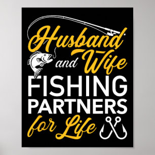 Póster Esposo y esposa compañeros de pesca de por vida 