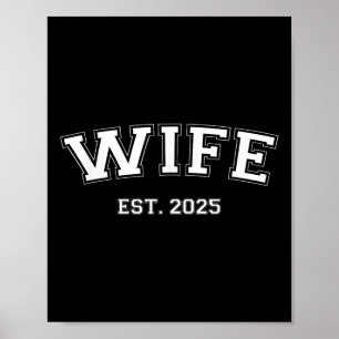 Póster Esposo Y Esposa Est 2025 Acabo De Casarse Con Luna