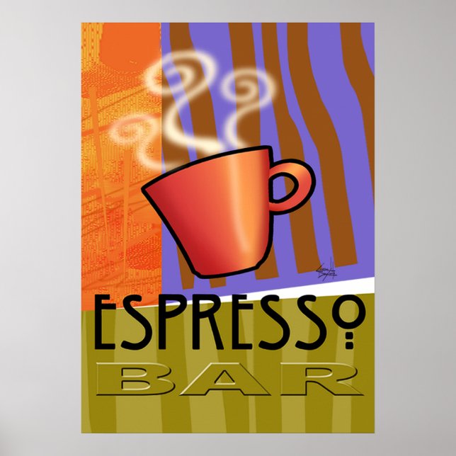 Póster Espresso Coffee Bar - Pop Art (Frente)