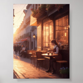 Póster Espresso de París v2