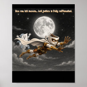 Póster Espresso Enforcer vs. Pillow Monster