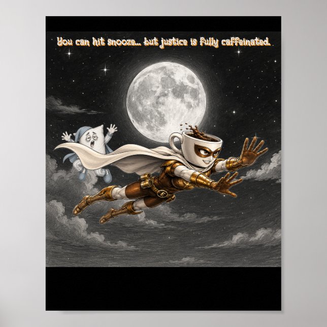 Póster Espresso Enforcer vs. Pillow Monster (Frente)