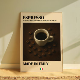 Póster Espresso Italiano Coffee Bar Kitchen Wall Art