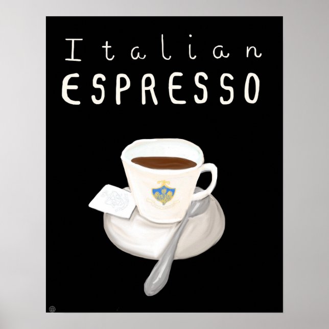 Póster Espresso italiano - Poster esencial de Italia (Frente)