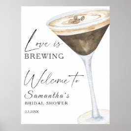 Póster Espresso Martini Bienvenida Ducha de novia