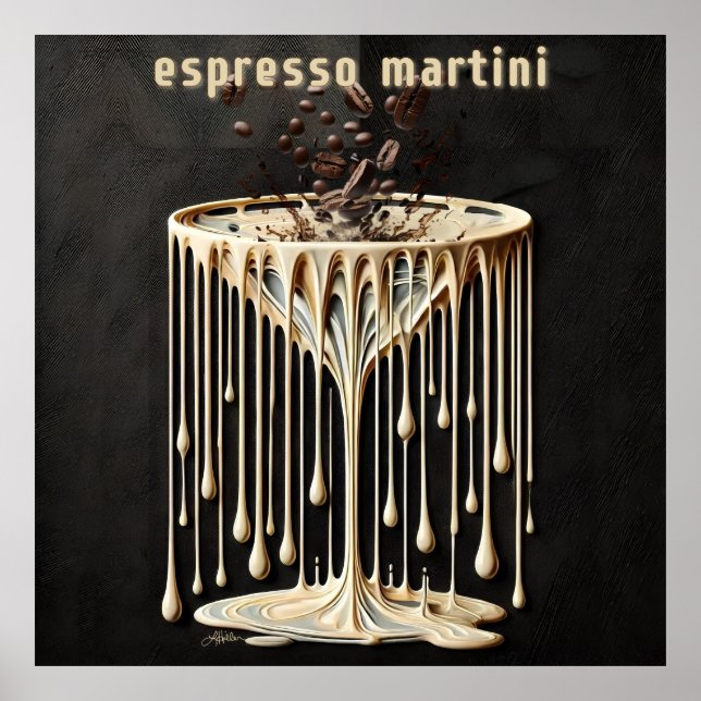 Póster Espresso Martini Cocktail Hora (Frente)