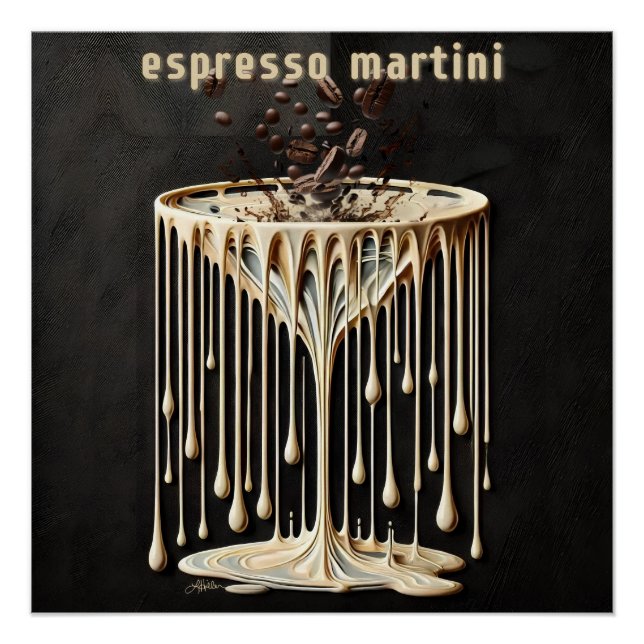 Póster Espresso Martini Cocktail Hora (Anverso)