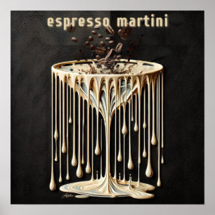 Póster Espresso Martini Cocktail Hora