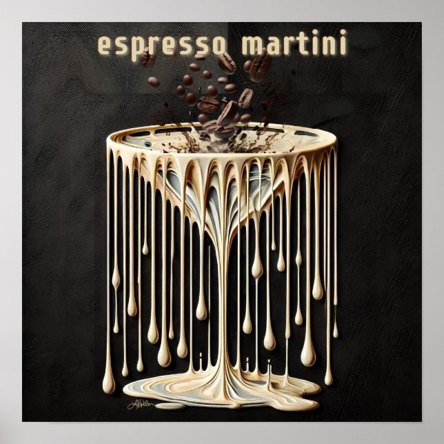 Póster Espresso Martini Cocktail Hora (Frente)