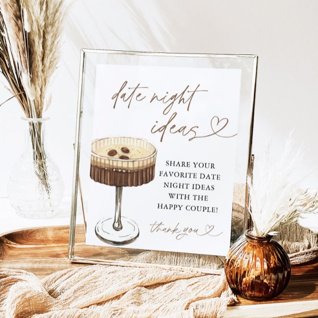 Póster Espresso Martini Date Night Ideas Sign (Subido por el creador)