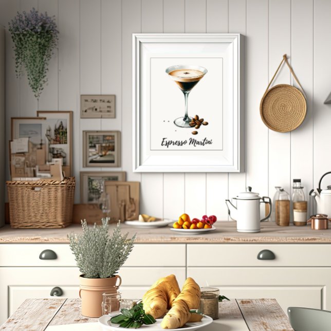 Póster Espresso Martini Elegant Cocktail Art Print Bar (Subido por el creador)