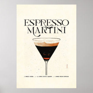 Póster Espresso Martini Poster de cócteles Classic