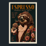 Póster Espresso Martini Vintage Art Deco Espresso Tragio<br><div class="desc">"Espresso Martini Della Notte: Get There Fast To Take It Slow" es una fresca impresión de poster de arte de estilo vintage de un eslogan bebiendo un espresso martini. Con elegantes y elegantes vibraciones de arte de viajes italianos, este arte mural es perfecto para colgar en su cocina, sala de...</div>