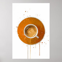 Póster Espresso Naranja