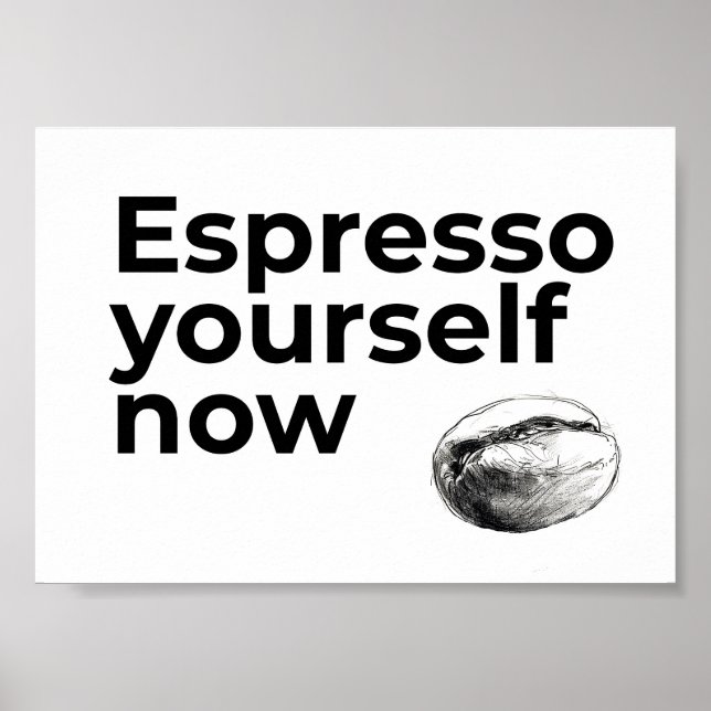 Póster Espresso ya mismo café con café (Frente)