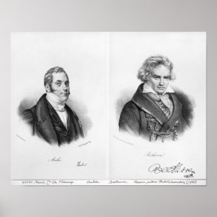 Póster Esprit Auber y Ludwig van Beethoven