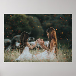 Póster Espuelas personalizadas de foto bokeh superponen l