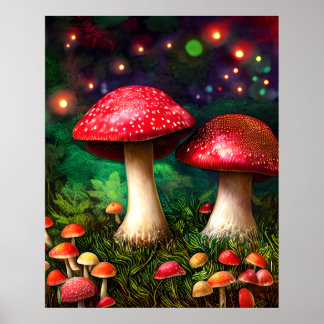 Póster Espuma de colmenas encantadas de la fantasía fores