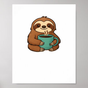 Póster Espuma dulce con café Mug - Animal relajado acoged