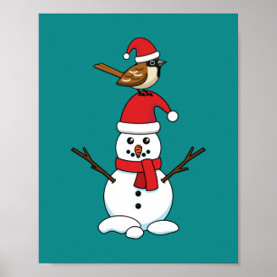 Póster Espuma suave en Snowman
