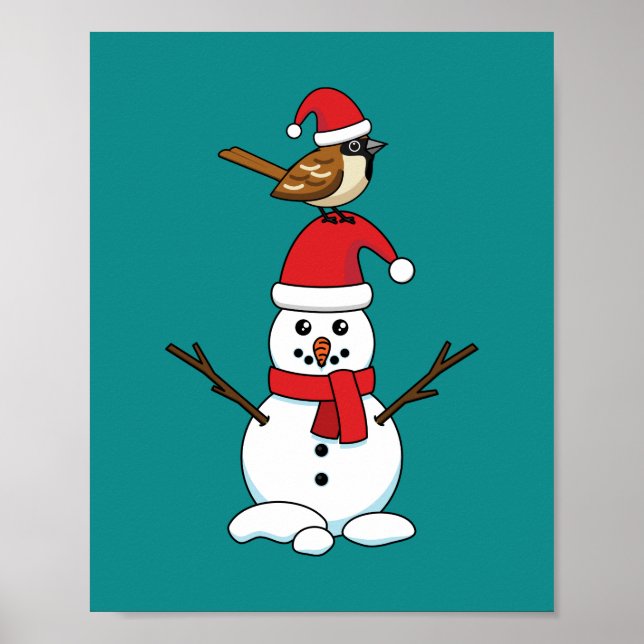 Póster Espuma suave en Snowman (Frente)