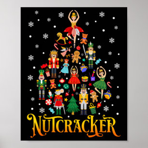 Póster Esquadrón de cascanueces navideños vintage para fa