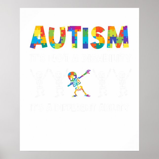 Póster esqueleto autismo (Frente)