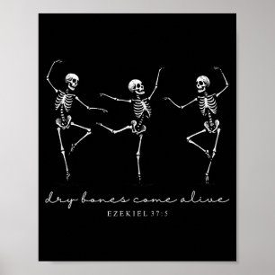 Póster Esqueleto Bailarín Huesos Secos Cobran Vida Ha Cri