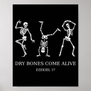 Póster Esqueleto Bailarín Huesos Secos Cobran Vida Ha Cri