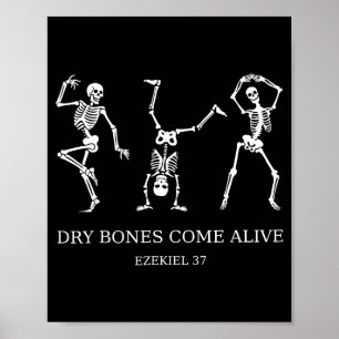 Póster Esqueleto Bailarín Huesos Secos Cobran Vida Ha Cri