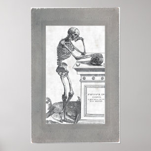 Póster Esqueleto con el poster del cráneo