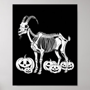 Póster Esqueleto de Cabra Cumpleaños Halloween Hombres Mu