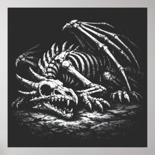 Póster Esqueleto de Dragón — por BurnsInHell