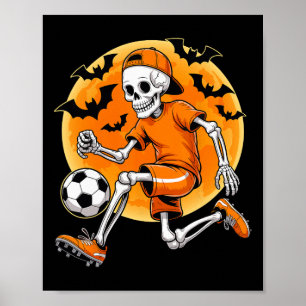 Póster Esqueleto de fútbol para hombres, niños y jóvenes,