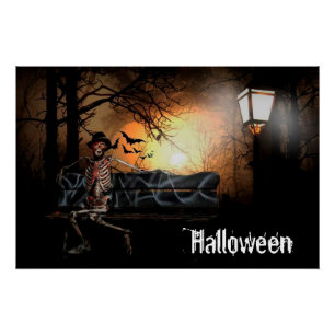 Póster Esqueleto de Halloween