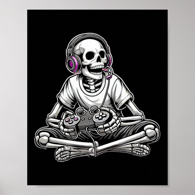 Póster Esqueleto de Halloween  (Frente)