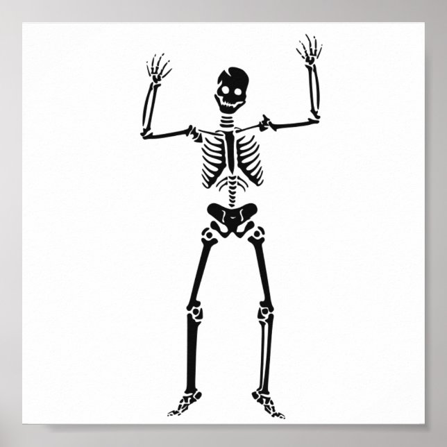 Póster Esqueleto de Halloween (Frente)