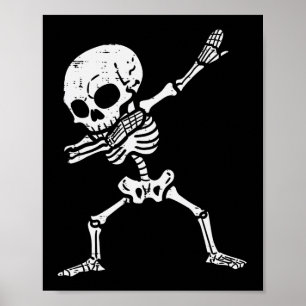Póster Esqueleto de Halloween Dabbing Niños Chicas