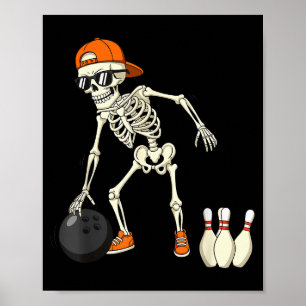 Póster Esqueleto de Halloween Divertido para Amantes del