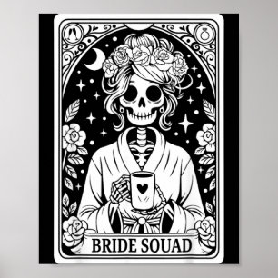 Póster Esqueleto de la escuadra de la novia Boda Despedid