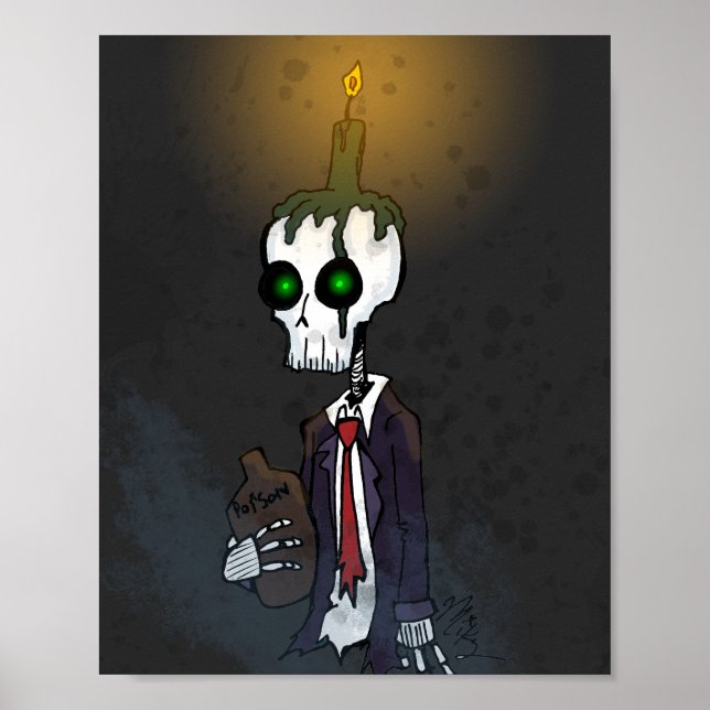 Póster Esqueleto de Medianoche (Frente)