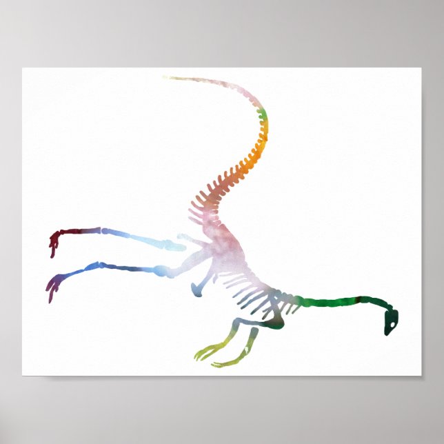 Póster esqueleto de struthiomimus (Frente)