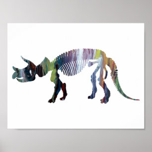 Póster esqueleto de Triceratops prorsus