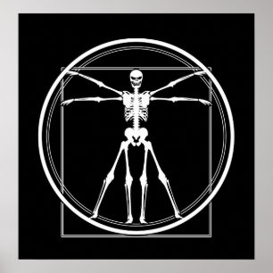 Póster Esqueleto de Vitruvian