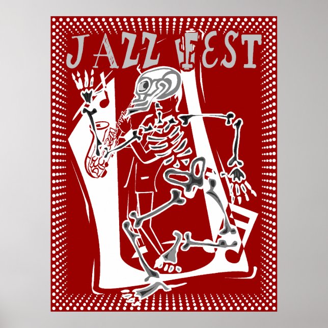 Póster Esqueleto del Festival de Jazz 2011 (Frente)