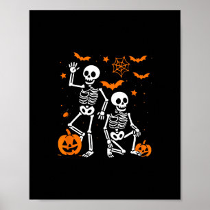 Póster Esqueleto divertido anti Trump de Halloween