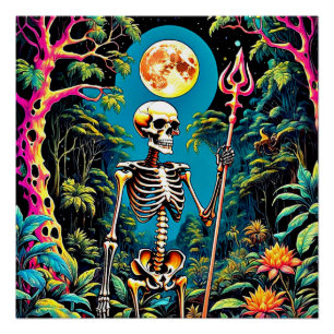 Póster Esqueleto en Foliage 5